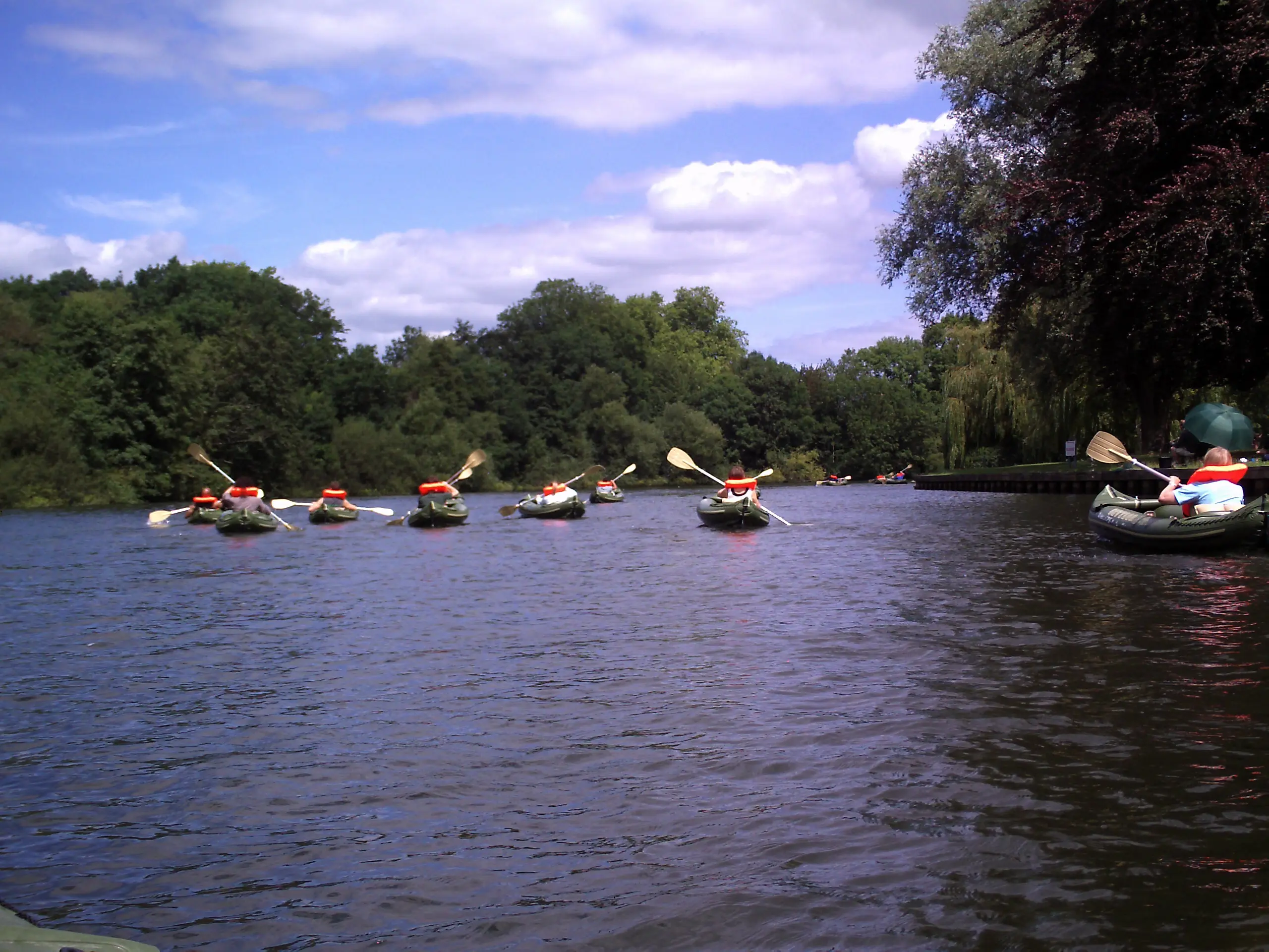 Thames Kayaking early days — an inflatable kayak on the River Thames